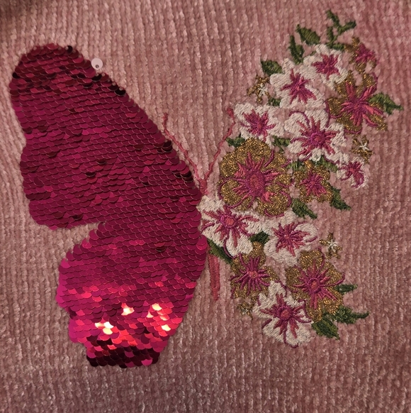 Pink Butterfly Sweater - Picture 2 of 5